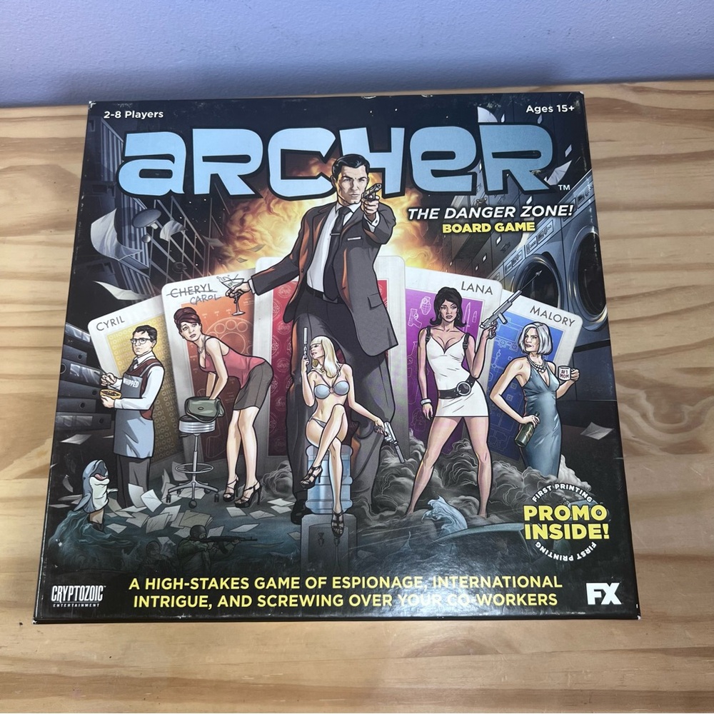 archer The Danger Zone Boardd Game - complete